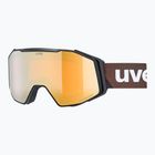 Lyžiarske okuliare UVEX Gravity FM black matt/mirror gold orange clear