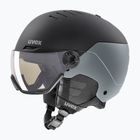 Lyžiarska prilba UVEX Wanted Visor Pro V black/silver matt