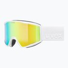 Lyžiarske okuliare UVEX Blast FM S2 white matt/mirror green