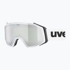 Lyžiarske okuliare UVEX Gravity FM white matt/mirror silver/green/clear