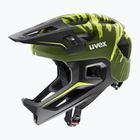 Detská cyklistická prilba UVEX React Fullface Jr dark olive matt