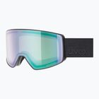 Lyžiarske okuliare UVEX Scenic P S0-S4 black matt/mirror green/pola
