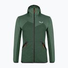 Pánska fleecová mikina Salewa Puez Melange PL FZ Hoody zelená 00-0000027386