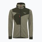 Pánska trekingová mikina Salewa Puez 2 Dry Hood FZ dark olive melange