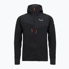 Pánska trekingová mikina Salewa Agner PL Hooded black out
