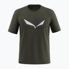 Pánske tričko Salewa Solidlogo Dry dark olive