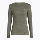 Dámske tričko longsleeve Salewa Puez Melange Dry faded green melange