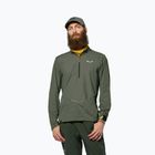 Pánske tričko longsleeve Salewa Pedroc Dry Wind Half Zip Tee faded green
