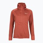 Dámska trekingová mikina Salewa Agner Hybrid PL/DST FZ Hoody etruscan red melange