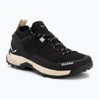 Dámske trekingové topánky Salewa Puez 2 Knit Powertex black/black