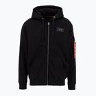 Pánska mikina Alpha Industries Back Print Zip black