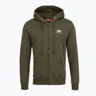 Pánska mikina Alpha Industries Basic Zip SL dark olive