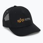 Alpha Industries Label Trucker baseballová čiapka čierna