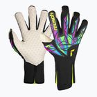 Detské brankárske rukavice Reusch Attrakt SpeedBump Strapless black/safety yellow