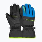 Detské lyžiarske rukavice  Reusch Alan Junior black/brilliant blue/safety yellow