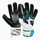 Detské brankárske rukavice Reusch Attrakt Gold NC Junior white/silver/black