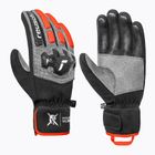 Pánske lyžiarske rukavice Reusch Worldcup Warrior GS black/silver/fluo red