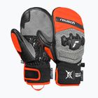 Detské lyžiarske rukavice Reusch Worldcup Warrior GS Mitten black/silver/fluo red