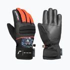 Detské lyžiarske rukavice Reusch Warrior R-Tex XT Junior black/silver/fluorescent red