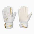 Detské brankárske rukavice Reusch Attrakt AB1 Solid Junior white/gold