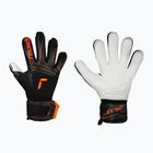 Detské brankárske rukavice Reusch Attrakt Advance Finger Support Junior black/shocking orange