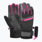 Detské lyžiarske rukavice Reusch Leo R-Tex XT black/black melange/pink glo
