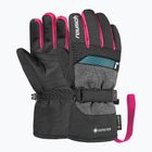Detské lyžiarske rukavice Reusch Rocket GORE-TEX black/black melange/pink glo