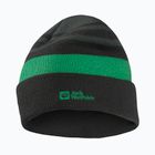 Detská zimná čiapka Jack Wolfskin Stripy Knit slate green/mystic