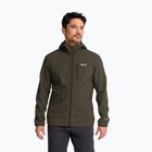Pánska vetrovka Jack Wolfskin Wild Winds Hooded obsidian moss