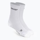 CEP Ultralight Short carbon white pánske kompresné bežecké ponožky