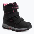 Detské snehové topánky KangaROOS K-Robi KTX jet black/daisy pink