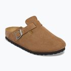 Šľapky BIRKENSTOCK Boston Suede Leather dark tea