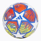 Futbalová lopta adidas UCL League Junior 290 23/24 white/glow blue/flash orange rozmiar 4