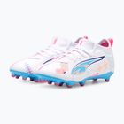 Detské kopačky PUMA Ultra 5 Match Vol. Up FG/AG Jr puma white/luminous blue