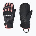 Detské lyžiarske rukavice ZIENER Luron Aquashield PR Mitten black/pink vaňu