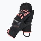 Detské lyžiarske rukavice ZIENER Luron Aquashield PR Mitten black/pink vaňu
