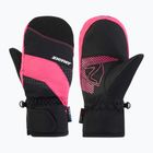 Detské lyžiarske rukavice ZIENER Luuki-Z Aquashield black/pop pink