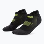Dámske kompresné ponožky CEP Run No Show 5.0 black/lime