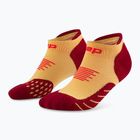 Dámske kompresné ponožky CEP Run No Show 5.0 marigold/burgundy