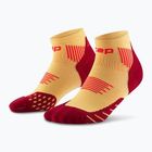 Dámske kompresné ponožky CEP Run Low Cut 5.0 marigold/burgundy