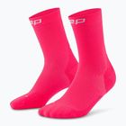 Dámske kompresné ponožky CEP Run Mid Cut 5.0 pink