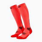 Dámske kompresné ponožky CEP Run Tall 5.0 neon coral