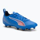 PUMA Ultra 6 Play FG/AG Jr detské kopačky ultra blue/puma white/glowing red