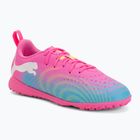 Detské kopačky PUMA Future 9 Play TT poison pink/puma wht/sun stream/bright aqua/puma blk
