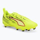 Detské futbalové kopačky PUMA Ultra 6 Play FG/AG Jr Yellow Alert/Puma Black/Glowing Red/Lime Squeeze