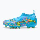 Detské kopačky PUMA Future 9 Match Advanced Level FG/AG Jr puma white/blue glimmer/pink glimmer/yellow alert