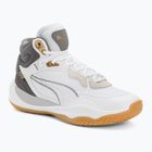 Pánska basketbalová obuv PUMA Playmaker Pro Mid Trophies ash gray/cast iron/puma gold