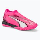 Detská futbalová obuv PUMA Ultra Match LL IT+ Mid poison pink/puma white/puma black