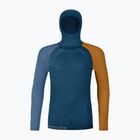 Pánska termoakčná mikina ORTOVOX 120 Comp Light Hoody petrol blue