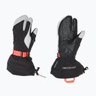 Dámske lyžiarske rukavice ORTOVOX Merino Freeride 3 Finger black raven